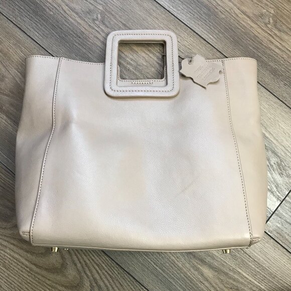 TMRW Studio Antonio Medium Leather Crossbody Bag Removable Inner Pouch Neutral - Picture 4 of 16